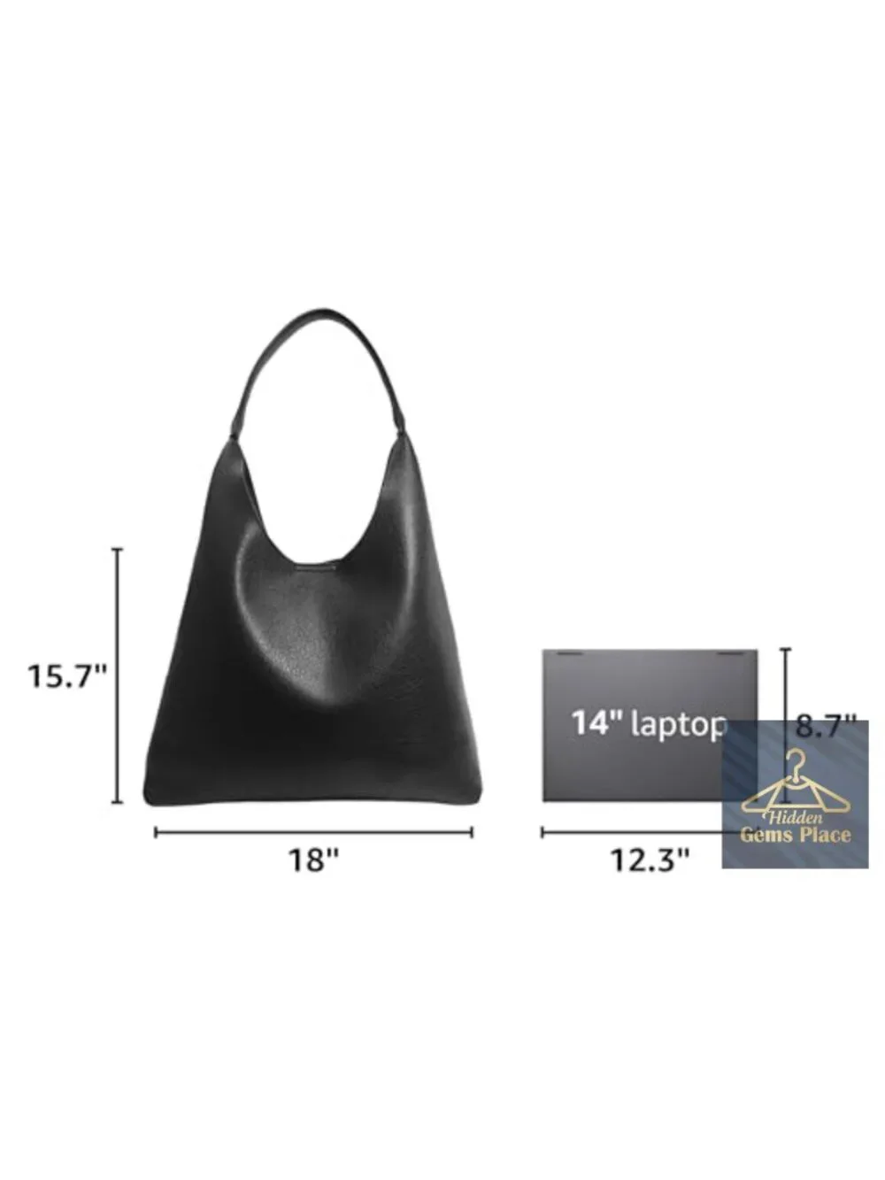 Slouchy Hobo Tote Bag Vegan Leather Shoulder Handbag for Women